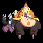 1:1 2023 alpha_channel anthro blackberry_(zangg) butters_(zangg) clothed clothing digital_drawing_(artwork) digital_media_(artwork) duo excadrill fan_character female floatzel generation_4_pokemon generation_5_pokemon gesture hand_gesture hi_res looking_at_viewer nintendo overweight overweight_female pokemon pokemon_(species) shaded simple_background smile thesilentfellow thick_thighs transparent_background v_sign wide_hips