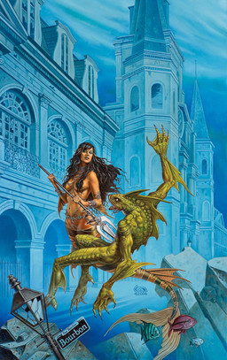 anthro black_hair breasts building detailed_background duo female gem green_body hair holding_object holding_weapon jewelry lamp male membrane_(anatomy) navel necklace nude outside pearl_(gem) pearl_necklace simple_background split_form striped_body stripes text underwater water weapon webbed_hands white_background clyde_caldwell changeling_the_dreaming white_wolf_publishing world_of_darkness_(series) ambient_fish ambient_sealife changeling_(world_of_darkness) fish humanoid marine merfolk 2006 book_cover cover english_text hi_res official_art