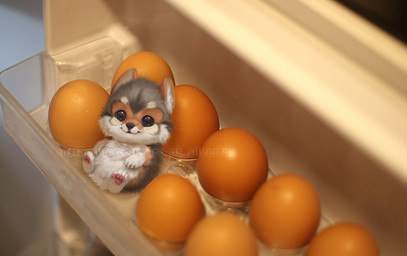 ambiguous_gender chibi countershading egg fur multicolored_body multicolored_fur solo young silverfox5213 lil_nug canid canine canis mammal wolf 2021 digital_media_(artwork) digital_painting_(artwork) painting_(artwork)