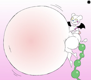 anthro armband bar_emanata belly belly_blush belly_expansion big_belly blush body_blush cloud_emanata curvy_figure emanata expansion eyelashes femboy hose hose_in_butt hose_inflation huge_belly hyper hyper_belly inflation logo male navel small_waist solo text thick_thighs tongue tongue_out wasp_waist white_body wide_hips wings thatdawgmurray uverworld uverchan 2026 aliasing artist_logo artist_name digital_media_(artwork) hi_res signature