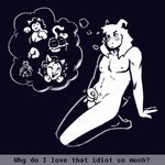 1:1 anthro asriel_dreemurr blush blush_lines boss_monster_(undertale) breasts butt catty_(undertale) cleavage clothed clothing deltarune dracozhilla duo english_text felid female femboy genitals hi_res humanoid humiliation male male/female mammal masturbation penis penis_humiliation pinching_gesture sigh small_penis small_penis_humiliation tail tail_motion tailwag text thinking thinking_about_another thought_bubble undertale undertale_(series)