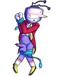 antenna_wire balls blush bodily_fluids bound clothing electrical_cord electrical_plug electronics footwear for_a_head genital_fluids genitals male necktie nervous penis precum red_clothing red_suit screen screen_face socks solo suit sweat television vein yellow_necktie unknown_artist deltarune undertale_(series) tenna_(deltarune) animate_inanimate darkner humanoid object_head absurd_res hi_res