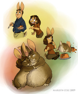anthro basic_sequence cake clothed clothed_to_nude clothing clothing_loss dessert duo duo_transformation female food fully_clothed fully_clothed_to_nude linear_sequence male nude simple_background text three_frame_image three_frame_sequence transformation transformation_sequence katmomma rourkiebunny human lagomorph leporid mammal rabbit 2009 english_text sequence
