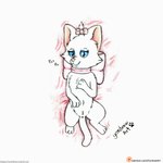 anus collar female feral fur genitals legs_up patreon_logo patreon_username purring pussy smile solo spread_legs spreading text yordraw disney patreon the_aristocats marie_(aristocats) domestic_cat felid feline felis mammal 1:1 hi_res url