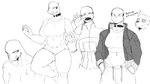 anthro bodily_fluids bottomwear breasts choker clothing fangs female fist frown jacker jewelry necklace open_mouth scowl sharp_teeth shirt shorts smile smug solo sweat tank_top teeth text topwear goonie-san goon_(goonie_san) mammal amber_(disambiguation) absurd_res hi_res monochrome