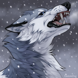 angry black_nose black_outline blue_eyes feral fluffy fur grey_body grey_fur looking_at_viewer male open_mouth outline quadruped simple_background snow snowing solo teeth tongue white_body white_fur wind winter easterndog a.o.kigahara canid canine canis mammal wolf 1:1 2022 bust_portrait colored digital_media_(artwork) icon portrait shaded signature