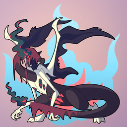 ambiguous_gender anthro bone feral fire flaming_tail notched_wings obscured_eyes skeletal smoke smoke_from_mouth solo tail wings partlysmith mythology nintendo pokemon charizard dragon generation_1_pokemon ghost mythological_creature mythological_scalie pokemon_(species) scalie spirit undead 1:1 absurd_res hi_res