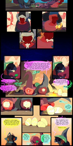 animal_genitalia belly big_belly bodily_fluids both_pregnant cloaca cloacal_penis cum cum_inside dialogue egg fantasy female feral fire genital_fluids genitals group_oviposition male multiple_pregnancies outside oviposition pregnant pregnant_female pregnant_feral pregnant_sex sex text vaginal_oviposition thepatchedragon dragonscape mythology forl_(thepatchedragon) hiker_(thepatchedragon) jat_(thepatchedragon) rara_(thepatchedragon) dinosaur dragon drekir mythological_creature mythological_scalie prehistoric_species reptile saurischian scalie theropod absurd_res comic english_text hi_res