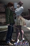 anthro bed brown_hair clothed clothing cosplay digit_ring duo female footwear frown furniture gun hair head_down high_heels jewelry looking_at_another male male/female melee_weapon pipe ranged_weapon ring self_insert shoes smile tail weapon wedding_ring joelsfm beastars capcom konami silent_hill joel_(joelsfm) juno_(beastars) human mammal 2025 3d_(artwork) absurd_res digital_media_(artwork) hi_res source_filmmaker_(artwork)