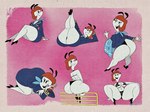 anthro big_butt breasts butt clothing female footwear fur high_heels huge_butt legs_up mature_female shoes solo thick_thighs thong underwear white_body white_fur wolftangart disney mickey_mouse_shorts erica_(disney) canid canine canis domestic_dog mammal 4:3 hi_res