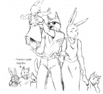 4_arms anthro female group male male/female multi_arm multi_eye multi_limb romantic romantic_couple simple_background tail text unknown_artist ruby_quest ruby_(rq) tom_(rq) domestic_cat felid feline felis lagomorph leporid mammal rabbit black_and_white english_text line_art monochrome father_(lore) mother_(lore) parent_(lore)