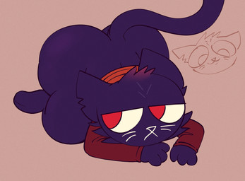 anthro big_butt bottomless butt clothed clothing female huge_butt pantsless solo tail crazymazies night_in_the_woods mae_borowski domestic_cat felid feline felis mammal absurd_res hi_res huge_filesize