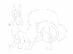 ambiguous_gender ambiguous_prey anal anal_penetration anal_vore animal_genitalia anthro balls duo fully_sheathed genitals male male_pred penetration sheath size_difference surprise vore halbean twerp_(halbean) citra citra_taur mammal mammal_taur taur absurd_res hi_res monochrome