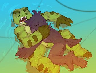 Rating: s
ID: 5732025
Date: 2025-07-24 18:50:23 -0400
Status: active
Score: 14
alligator alligatorid allister_gator_(poppy_playtime) anthro avian crocodilian cuddling duo feathers green_body hi_res lying male mob_entertainment muscular muscular_male nightmare_critters on_back pitania4 poe_(poppy_playtime) poppy_playtime purple_body reptile scalie tail tail_feathers water post #5732025