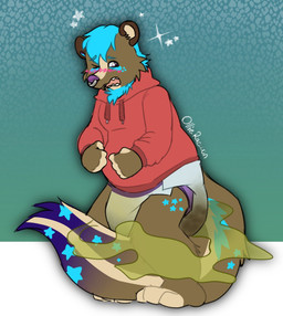 anthro belly bodily_fluids diaper feces female genital_fluids overweight pooping slightly_chubby soiled_diaper soiling soiling_diaper solo unclean_diaper urine used_diaper wet wet_diaper wetting wetting_diaper possumkiddo mammal mephitid skunk 2024 hi_res