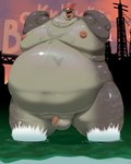 anchor anthro areola balls belly belt big_balls big_balls_small_penis big_belly disproportionate_genitalia flaccid flexing fupa genitals huge_moobs long_torso macro male musclegut muscular muscular_anthro muscular_male navel nipples no_pupils nude_anthro nude_male obese obese_anthro obese_male overweight overweight_anthro overweight_male partially_submerged penis puffy_areola puffy_nipples short_arms small_penis tongue tongue_out vantablackbox nintendo splatoon cohozuna fish king_salmonid marine salmonid_(splatoon) 2025 hi_res