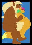 anthro both_pregnant duo male male/male multiple_pregnancies pregnant pregnant_anthro pregnant_male sush1d0g3 ken_(sush1d0g3) bear canid canine mammal absurd_res alpha_channel hi_res