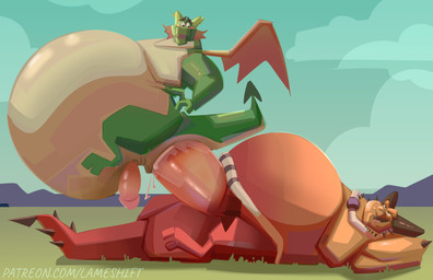 anthro belly big_penis duo genitals huge_penis hyper hyper_genitalia hyper_inflation hyper_penis inflation male male/male penis text lameshift activision mythology spyro_the_dragon magnus_(spyro) nestor_(spyro) rescued_dragons_(spyro) dragon mythological_creature mythological_scalie scalie absurd_res hi_res url