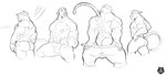 anthro barazoku male muscular muscular_male solo thewilldpink mexican_pacific_league yaco_puma_striptease yaquis_de_obregon yaco_puma cougar felid feline mammal absurd_res hi_res monochrome