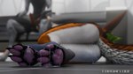 4_toes after_anal after_sex animal_genitalia animal_penis anthro anus balls bodily_fluids butt canine_genitalia canine_penis cum cum_drip cum_in_ass cum_inside cum_on_butt cum_on_feet dripping erection feet foot_fetish foot_focus genital_fluids genitals knot knotted_penis male male/male nude out_of_focus pawpads paws penis solo tail toes vrchat_model faronfloof faronfloof(character) canid canine fox mammal 3d_(artwork) 4k absurd_res blender_(artwork) digital_media_(artwork) hi_res watermark