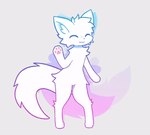 ambiguous_gender dancing eyes_closed feral fur inner_ear_fluff pawpads solo tail tail_motion tail_sway tuft white_body white_fur asy arctic_fox canid canine fox mammal true_fox animated