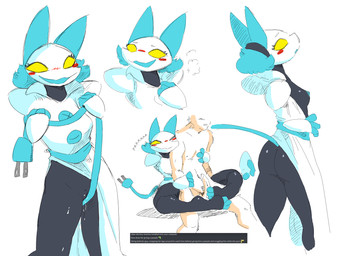 anthro black_body black_fur breasts clothing dark_body duo feet female foot_fetish foot_play footjob fur genitals human_on_anthro interspecies machine male male/female nipples penile penis pussy_floss sex tight_clothing toeless_legwear vulva the-minuscule-task deltarune undertale_(series) tasque_manager darkner felid feline human mammal robot digital_media_(artwork) hi_res