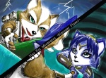 backpack blue_hair canine fox fox_mccloud green_eyes hair headband krystal mammal nintendo renge1110_(pixiv) star_fox video_games
Rating: Safe
Score: 2
User: Cane751
Date: February 21, 2014
