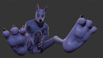 3_toes anthro claws feet foot_fetish foot_focus genitals male penis shaking_penis short_loop slim_male soles solo toe_claws toes kruk canid canine mammal 16:9 3d_(artwork) animated digital_media_(artwork) hi_res no_sound short_playtime webm widescreen