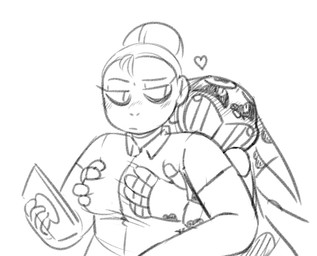 anthro blush breasts duo electronics female grope human_on_anthro interspecies machine slightly_chubby smile tablet tablet_computer unnecessaryfansmut five_nights_at_freddy's five_nights_at_freddy's_3 scottgames rudy_(fansmut) springtrap_(fnaf) animatronic human lagomorph leporid mammal rabbit robot monochrome