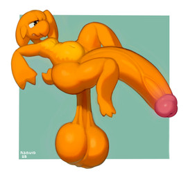 anthro balls big_balls big_butt big_penis butt erection genital_raphe genitals huge_penis humanoid_genitalia humanoid_penis hyper hyper_genitalia hyper_penis looking_at_genitalia looking_at_penis male nude orange_body penis raphe_(anatomy) saggy_balls scrotal_raphe simple_background solo tail text vein riskysquid squid_(riskysquid) aquatic cephalopod coleoid decapodiform mollusk squid 2025 absurd_res artist_name colored digital_media_(artwork) digital_painting_(artwork) hi_res painting_(artwork) shaded signature