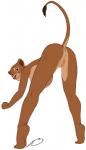 anthro anthrofied anus big_breasts breasts butt disney felid female genitals hi_res kula lion looking_at_viewer looking_back mammal mooning nude pantherine presenting presenting_hindquarters pussy raised_tail rear_view simple_background solo steven_stagg tail the_lion_king white_background