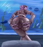 anus_outline aquarium butt camel_toe clothed clothing female fish_tank fully_clothed furniture genital_outline imminent_facesitting mask pillow presenting presenting_hindquarters pussy_outline solo spread_butt spread_vulva spreading spreading_own_pussy vivarium tarkish bioware electronic_arts mass_effect tali'zorah alien humanoid quarian absurd_res hi_res