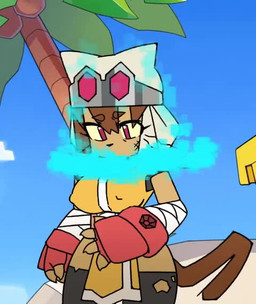anthro areola big_areola big_breasts bodily_fluids bouncing_breasts breast_expansion breasts brown_hair claws clothing erect_nipples expansion female gun gun_arm hair handgun huge_areola huge_breasts hyper hyper_breasts lactating lactating_through_clothing milk nipple_outline nipples ranged_weapon red_eyes revolver swimwear tan_body wardrobe_malfunction weapon weapon_arm wet wet_clothing whiskers wide_hips anonymous_artist third-party_edit gameoverse glitch_productions kit_bodega domestic_cat felid feline felis mammal 2026 animated no_sound short_playtime video