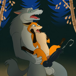 animal_genitalia animal_penis animal_vulva anthro anthro_on_feral balls bestiality black_nose blue_eyes bodily_fluids canine_genitalia canine_penis canine_vulva cum cumshot duo ejaculation evergreen_tree fangs female female_on_anthro feral forest fur genital_fluids genitals grey_body grey_fur half-closed_eyes interspecies male male_on_feral motion_lines multicolored_body multicolored_fur narrowed_eyes open_mouth orange_body orange_fur orgasm orgasm_face penis pine_tree plant sweat teal_sclera teeth tongue tree two_tone_body two_tone_fur vulva lonbluewolf soyuzmultfilm the_tails canid canine canis fox mammal wolf 1:1 2025 hi_res