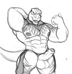 abs anthro balls biceps big_penis erection foreskin genitals humanoid_genitalia humanoid_penis looking_at_viewer male muscular muscular_male pecs penis presenting presenting_penis solo vein gerosandias081 king_of_fighters king_of_dinosaurs dinosaur prehistoric_species reptile scalie theropod tyrannosaurid tyrannosauroid tyrannosaurus tyrannosaurus_rex armpit