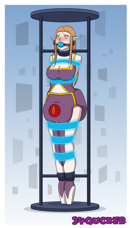 1_eye arms_tied ball_gag big_diaper blonde_hair blue_eyes blush bodily_fluids border bound braided_hair clothing diaper drooling ear_piercing ear_ring eye_roll female fully_bound gag gloom_(tloz) hair hands_behind_back magic_restraints neck_cuff neck_restraint not_furry onesie piercing pointy_ears ring_piercing saliva saliva_string solo stiletto_heels sweat white_border 34qucker nintendo the_legend_of_zelda princess_zelda hylian 4:7 absurd_res hi_res