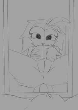 anthro anus camera_view cellphone clothed clothing detailed_background electronics erection feathers female fur genitals hair horn loli looking_at_viewer nude phone smartphone smile solo tail tail_feathers text vaginal vulva young young_anthro young_female archerteamr hellaverse helluva_boss octavia_(helluva_boss) avian bird canid canine demon mammal owl owl_demon 2022 absurd_res black_and_white digital_media_(artwork) english_text hi_res monochrome
