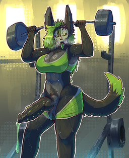 animal_genitalia animal_penis anthro athletic_wear balls big_balls big_breasts big_ears big_nipples big_penis bodily_fluids body_hair bone breasts canine_genitalia canine_penis clothed clothing colored_cum cum ear_piercing exercise genital_fluids genital_piercing genitals green_cum green_eyes gym gynomorph gynomorph_anthro hairy_balls huge_balls huge_breasts huge_penis intersex intersex_anthro knot musk nipple_piercing nipples penis piercing plant pubes sexercise skull skull_head solo steam steamy_breath sweat sweaty_balls sweaty_breasts sweaty_genitalia thick_thighs topwear unusual_bodily_fluids unusual_cum unusual_genital_fluids vein veiny_penis weightlifting workout akiradrawslewds nadilya_(heliocintrini) canid canine canis domestic_dog mammal monster skulldog_(species) hi_res