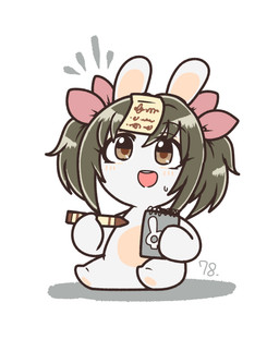 accessory alternate_species anthro arms_bent bangs black_eyebrows blush blush_lines bodily_fluids bow_ribbon brown_eyes brown_pupils crayon eyebrow_through_hair eyebrows eyelashes eyelashes_through_hair featureless_crotch featureless_feet feet female female_anthro fur furrification grey_hair hair hair_accessory hair_bow hair_ribbon holding_crayon holding_note_pad holding_object lidded_eyes light long_ears long_hair mitten_hands multicolored_body noseless note note_on_head note_pad nude nude_anthro nude_female number open_mouth open_smile pawpads pigtails pupils purple_bow rabbidification ribbons simple_background sitting smile solo straight_legs sweat sweatdrop tan_blush tan_body tan_eyelids tan_inner_ear tan_pawpads tan_skin teeth translucent translucent_hair two_tone_body white_background white_body white_fur charisuke cygames idolmaster idolmaster_cinderella_girls raving_rabbids rayman_(series) ubisoft kana_imai lagomorph mammal rabbid 2024 absurd_res colored crossover digital_drawing_(artwork) digital_media_(artwork) full-length_portrait hi_res japanese_description lighting portrait shaded simple_shading
