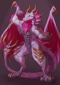 2_horns anthro biceps biped claws confident fangs frill_(anatomy) horn looking_at_viewer male membrane_(anatomy) membranous_frill membranous_wings muscular muscular_male muscular_thighs neck_frill nude_anthro pink_wings pose purple_body simple_background solo tail teeth wings yellow_claws babanasaur capcom european_mythology monster_hunter mythology fan_character ryak_sturmtanzer dragon elder_dragon malzeno mythological_creature mythological_scalie scalie vampire western_dragon absurd_res hi_res pinup