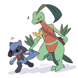 2_toes 3_fingers 3_toes ambiguous_gender anthro biped black_eyes blue_body blue_fur blue_tail duo feet fingers fur green_body green_tail nude nude_ambiguous nude_anthro simple_background tail toes white_background advos nintendo pokemon pokemon_mystery_dungeon spike_chunsoft grovyle_the_thief generation_3_pokemon generation_4_pokemon grovyle pokemon_(species) riolu 1:1 2026 digital_drawing_(artwork) digital_media_(artwork)