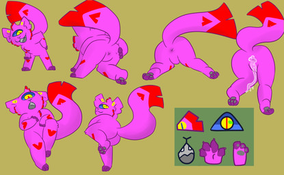 1_eye all_fours ambiguous_gender anthro anus anus_only bent_over bodily_fluids butt cum cum_in_ass cum_inside featureless_crotch fur genital_fluids hand_on_butt lying on_back on_side open_mouth presenting presenting_anus simple_background smile solo standing infurmary dosimido cyclops unknown_species digital_drawing_(artwork) digital_media_(artwork) hi_res multiple_images