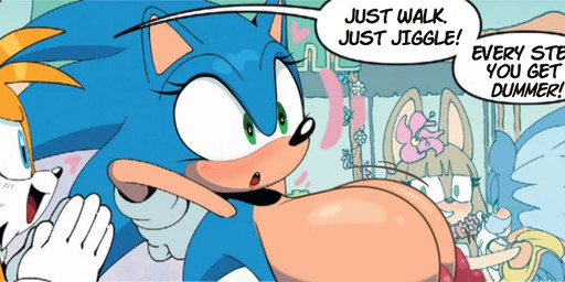 big_breasts bimbofication blue_eyes blue_quills blush breasts clothing crossgender detailed_background dialogue facial_hair female flower flower_necklace fur gloves green_eyes handwear jacket male mind_control mustache open_mouth orange_body orange_fur plant speech_bubble spelling_error text topwear blueberrygrizzly third-party_edit sega sonic_the_hedgehog_(series) background_character miles_prower sonic_the_hedgehog canid canine canis eulipotyphlan fox hedgehog mammal colored english_text hi_res