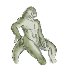 abs anthro athletic athletic_anthro athletic_male balls erection foreskin genitals humanoid_genitalia humanoid_penis leaning leaning_backward long_foreskin male nude penis pose solo unretracted_foreskin spudtheotter zahikomodo komodo_dragon lizard monitor_lizard reptile scalie 1:1 hi_res pinup portrait source_request three-quarter_portrait