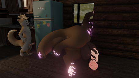 animal_genitalia animal_penis anthro appliance balls big_balls big_penis cabin duo equine_genitalia equine_penis erection fridge genitals growing growth kitchen kitchen_appliance knot knotted_penis macro male male/male penis struggling stuck greysonn_silver_(artist) d.otter greysonn_silver pshelly mammal mustelid otter 16:9 4k absurd_res hi_res huge_filesize widescreen