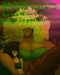 anthro antlers big_breasts blonde_hair bodily_fluids bong bra breasts brown_hair cleavage clothed clothing dialogue drooling drugs duo fluffy fluffy_hair freckles fungus furniture genitals gynomorph gynomorph/male gynomorph_anthro hair hair_over_eyes horn huge_breasts hyper ill imminent_sex intersex intersex/male intersex_anthro male male_human marijuana marijuana_fumes mushroom nausea penis piercing puffy_hair red_nose saliva sitting size_difference smoke sofa talking_to_another text topwear tube_top underwear vein veiny_penis m4n deltarune undertale_(series) kris_dreemurr noelle_holiday deer human humanoid mammal new_world_deer reindeer 2026 4:5 digital_media_(artwork) english_text hi_res