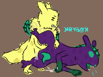 anal anal_orgasm anal_penetration bodily_fluids clenched_teeth cum cum_in_ass cum_inside duo ejaculation erection feral genital_fluids genitals hands-free karma_flower male male/male orgasm penetration penis simple_background simultaneous_orgasms tapering_penis teeth kryaak rain_world videocult bloomtail coralcat slugcat 4:3 colored_sketch digital_media_(artwork) hi_res signature sketch