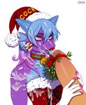 absurd_res anthro armwear bell bodily_fluids choker christmas christmas_clothing christmas_headwear clothed clothing colored_nails costume crossdressing cum cum_covered cum_everywhere cum_in_hair cum_on_chest cum_on_face cum_on_tongue demino_(deminothedragon) digital_media_(artwork) dragon duo ear_piercing elbow_gloves erection excessive_cum excessive_genital_fluids genital_fluids genitals girly gloves hair handwear hat headgear headwear hi_res holidays horn humanoid_genitalia jewelry lipstick makeup male male/male messy mistletoe mythological_creature mythological_scalie mythology nails necklace open_mouth oral penis piercing plant santa_costume santa_hat scalie sex simple_background solo_focus text text_on_clothing text_on_headwear tongue tongue_out topwear xngfng95