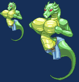anthro big_breasts bottomwear breasts clothing crossgender featureless_breasts female green_body green_scales mtf_crossgender multicolored_body multicolored_scales non-mammal_breasts red_eyes scales solo two_tone_body two_tone_scales ventral_scales yellow_body yellow_scales casetermk jackie_chan_adventures mythology shendu demon dragon ghost mythological_creature mythological_scalie scalie spirit 2014 alpha_channel digital_media_(artwork) low_res pixel_(artwork)