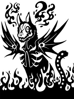 alternate_form alternate_universe bone breath_powers cat_tail exposed_bone exposed_skull fangs feral fire fur lung male membrane_(anatomy) membranous_wings multi_eye organs pointy_ears prick_ears quadruped rib_cage role_reversal simple_background sitting skeleton skull smoke solo tail teeth tuft vertebrae white_background wing_eyes wings sunnyclockwork pitch_haven scp_foundation scp-2999-b stuart_hayward animated_skeleton domestic_cat felid feline felis mammal undead 2015 black_and_white digital_drawing_(artwork) digital_media_(artwork) hi_res monochrome